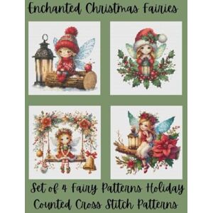 Media, Paper Moon Enchanted Christmas Fairies: Set of 4 Fairy Counted Cross Stitch Patterns Media, Paper Moon Enchanted Christmas Fairies: Set of 4 Fairy Counted Cross Stitch Patterns