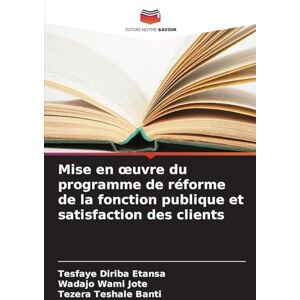 Etansa, Tesfaye Diriba Mise en oeuvre du programme de réforme de la fonction publique et satisfaction des clients Etansa, Tesfaye Diriba Mise en oeuvre du programme de réforme de la fonction publique et satisfaction des clients