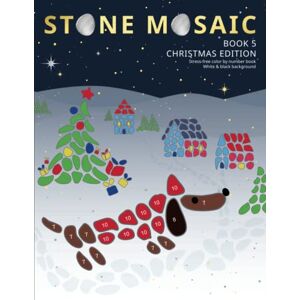 Family, Belba STONE MOSAIC BOOK 5. CHRISTMAS EDITION: White & black background. Stress-free color by number book. Family, Belba STONE MOSAIC BOOK 5. CHRISTMAS EDITION: White & black background. Stress-free color by number book.