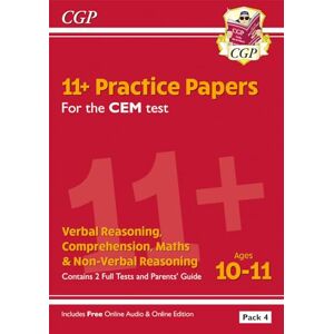 CGP Books 11+ CEM Practice Papers: Ages 10-11 Pack 4 (with Parents' Guide & Online Edition): for the 2026 exams (CGP CEM 11+ Ages 10-11) CGP Books 11+ CEM Practice Papers: Ages 10-11 Pack 4 (with Parents' Guide & Online Edition): for the 2026 exams (CGP CEM 11+ Ages 10-11)