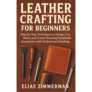 Zimmerman, Elias Leather Crafting for Beginners: Step-by-Step Techniques to Design, Cut, Stitch, and Create Stunning Handmade Accessories with Professional Finishing Zimmerman, Elias Leather Crafting for Beginners: Step-by-Step Techniques to Design, Cut, Stitch, and Create Stunning Handmade Accessories with Professional Finishing