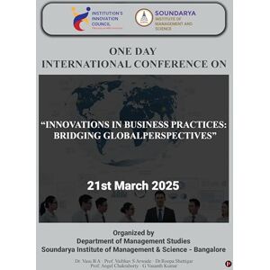 Dr Vasu B a Innovations in Business Practices: Bridging Global Perspectives: Book of Abstracts Dr Vasu B a Innovations in Business Practices: Bridging Global Perspectives: Book of Abstracts