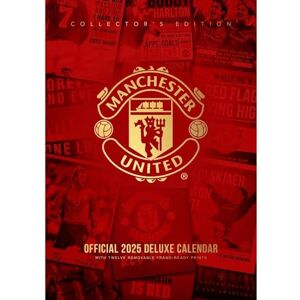 Danilo Promotions LTD 2025 Calendar Manchester United FC Month to View A3 Football Deluxe Deluxe Calendar Official Product Danilo Promotions LTD 2025 Calendar Manchester United FC Month to View A3 Football Deluxe Deluxe Calendar Official Product