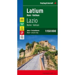Freytag-Berndt u. Arteria KG Latium Rome Vatikan T10 f&b (+r): Toeristische wegenkaart 1:150 000 Freytag-Berndt u. Arteria KG Latium Rome Vatikan T10 f&b (+r): Toeristische wegenkaart 1:150 000