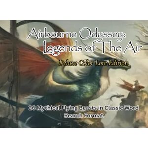 Kitaj, Rhavyn Airbourne Odyssey: Legends of the Air: Deluxe Color Lore Edition 26 Mythical Flying Beast In Classic Word Search Format Kitaj, Rhavyn Airbourne Odyssey: Legends of the Air: Deluxe Color Lore Edition 26 Mythical Flying Beast In Classic Word Search Format
