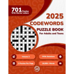 Press, TIOP 2025 Codewords Puzzle Book for Adults and Teens: 700+ Large Print Codeword Puzzles With Starter Letters and Solutions for Seniors, and Young Adults (2 Puzzles Per Page, Volume 2) Press, TIOP 2025 Codewords Puzzle Book for Adults and Teens: 700+ Large Print Codeword Puzzles With Starter Letters and Solutions for Seniors, and Young Adults (2 Puzzles Per Page, Volume 2)