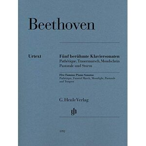 Beethoven, Ludwig van Fünf berühmte Klaviersonaten op. 13, op. 26, op. 27 Nr. 2, op. 28 und op. 31 Nr. 2: Instrumentation: Piano solo Beethoven, Ludwig van Fünf berühmte Klaviersonaten op. 13, op. 26, op. 27 Nr. 2, op. 28 und op. 31 Nr. 2: Instrumentation: Piano solo