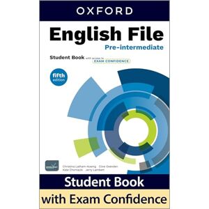 Latham-Koenig, Christina English File fifth edition Pre-Intermediate Student Book with access to Exam Confidence: Print Student Book and 2 years' access to Student Resources, ... Confidence, available on Oxford English Hub Latham-Koenig, Christina English File fifth edition Pre-Intermediate Student Book with access to Exam Confidence: Print Student Book and 2 years' access to Student Resources, ... Confidence, available on Oxford English Hub