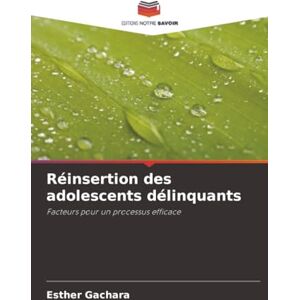 Gachara, Esther Réinsertion des adolescents délinquants: Facteurs pour un processus efficace Gachara, Esther Réinsertion des adolescents délinquants: Facteurs pour un processus efficace