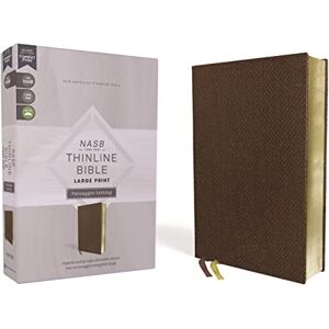 Zondervan NASB, Thinline Bible, Large Print, Passaggio Setting, Leathersoft, Brown, Red Letter, 1995 Text, Comfort Print: Elegantly uniting single and double columns into one Passaggio Setting Bible design Zondervan NASB, Thinline Bible, Large Print, Passaggio Setting, Leathersoft, Brown, Red Letter, 1995 Text, Comfort Print: Elegantly uniting single and double columns into one Passaggio Setting Bible design