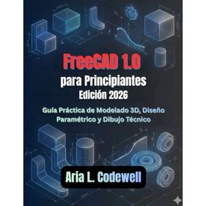 Codewell, Aria L. FreeCAD 1.0 para principiantes (Edición 2026): Una guía práctica para modelado 3D, diseño paramétrico y dibujo técnico Codewell, Aria L. FreeCAD 1.0 para principiantes (Edición 2026): Una guía práctica para modelado 3D, diseño paramétrico y dibujo técnico