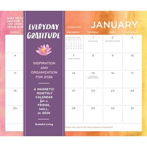 Calendars, Workman Everyday Gratitude Magnetic Wall Calendar 2026 Calendars, Workman Everyday Gratitude Magnetic Wall Calendar 2026