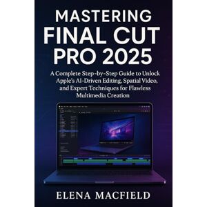 Macfield, Elena Mastering Final Cut Pro 2025: A Complete Step-by-Step Guide to Unlock Apple’s AI-Driven Editing, Spatial Video, and Expert Techniques for Flawless Multimedia Creation Macfield, Elena Mastering Final Cut Pro 2025: A Complete Step-by-Step Guide to Unlock Apple’s AI-Driven Editing, Spatial Video, and Expert Techniques for Flawless Multimedia Creation