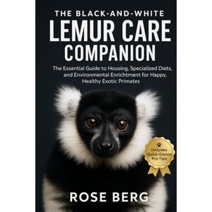 Berg, Rose THE BLACK-AND-WHITE LEMUR CARE COMPANION: The Essential Guide to Housing, Specialized Diets, and Environmental Enrichment for Happy, Healthy Exotic Primates. Berg, Rose THE BLACK-AND-WHITE LEMUR CARE COMPANION: The Essential Guide to Housing, Specialized Diets, and Environmental Enrichment for Happy, Healthy Exotic Primates.