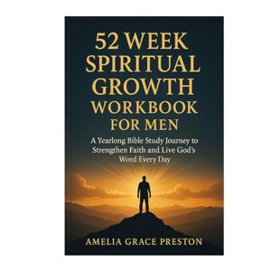 Preston, Amelia Grace 52 Week Spiritual Growth Workbook for Men: A Yearlong Bible Study Journey to Strengthen Faith and Live God’s Word Every Day Preston, Amelia Grace 52 Week Spiritual Growth Workbook for Men: A Yearlong Bible Study Journey to Strengthen Faith and Live God’s Word Every Day