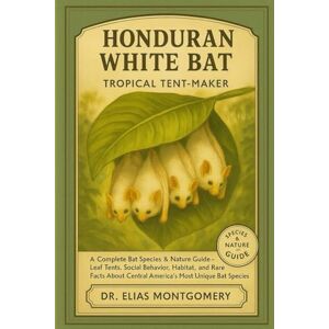 MONTGOMERY, DR. ELIAS Honduran White Bat – Tropical Tent-Maker: A Complete Bat Species & Nature Guide – Leaf Tents, Social Behavior, Habitat, and Rare Facts About Central America’s Most Unique Bat Species MONTGOMERY, DR. ELIAS Honduran White Bat – Tropical Tent-Maker: A Complete Bat Species & Nature Guide – Leaf Tents, Social Behavior, Habitat, and Rare Facts About Central America’s Most Unique Bat Species
