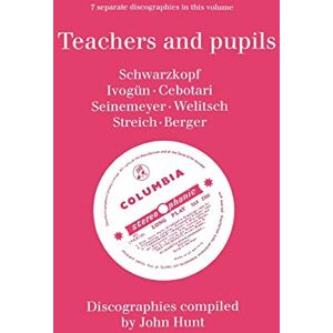 Hunt, St. John Teachers and Pupils, 7 Discographies Elisabeth Schwarzkopf, Maria Ivogun (Ivogun), Maria Cebotari, Meta Seinemeyer, Ljuba Welitsch, Rita Streich, Erna Berger Hunt, St. John Teachers and Pupils, 7 Discographies Elisabeth Schwarzkopf, Maria Ivogun (Ivogun), Maria Cebotari, Meta Seinemeyer, Ljuba Welitsch, Rita Streich, Erna Berger