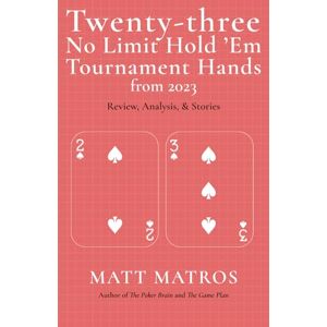 Matros, Matt Twenty-three NLHE Tournament Hands from 2023: Review, Analysis, & Stories Matros, Matt Twenty-three NLHE Tournament Hands from 2023: Review, Analysis, & Stories