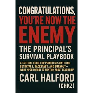 Halford (CHKZ), Carl Congratulations, You’re Now the Enemy: The Principal’s Survival Playbook: A Tactical Guide for Principals Battling Betrayals, Backstabs, and Burnout — What NPQH Forgot to Mention About Leadership Halford (CHKZ), Carl Congratulations, You’re Now the Enemy: The Principal’s Survival Playbook: A Tactical Guide for Principals Battling Betrayals, Backstabs, and Burnout — What NPQH Forgot to Mention About Leadership