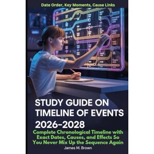 Brown, James M. Study Guide On Timeline of Events 2026-2028 Date Order, Key Moments, Cause Links: Complete Chronological Timeline with Exact Dates, Causes, and Effects So You Never Mix Up the Sequence Again Brown, James M. Study Guide On Timeline of Events 2026-2028 Date Order, Key Moments, Cause Links: Complete Chronological Timeline with Exact Dates, Causes, and Effects So You Never Mix Up the Sequence Again