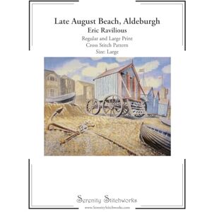Stitchworks, Serenity Late August Beach, Aldeburgh Cross Stitch Pattern – Eric Ravilious – Large Size Edition: Regular and Large Print Cross Stitch Pattern Stitchworks, Serenity Late August Beach, Aldeburgh Cross Stitch Pattern – Eric Ravilious – Large Size Edition: Regular and Large Print Cross Stitch Pattern