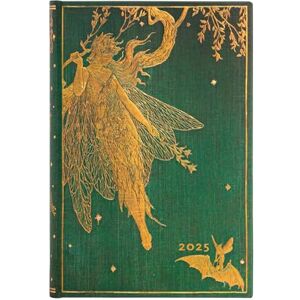 Paperblanks Kalendarz 2025 Olive Fairy Mini Dzienny: jeden dzień na stronie, zamykany na gumkę, Papier 80 GSM Paperblanks Kalendarz 2025 Olive Fairy Mini Dzienny: jeden dzień na stronie, zamykany na gumkę, Papier 80 GSM