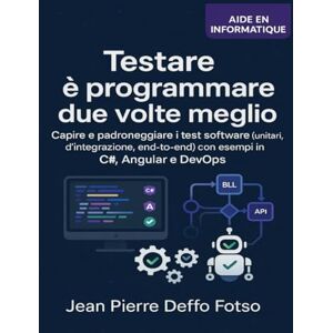 Deffo Fotso, Jean Pierre TESTARE È PROGRAMMARE DUE VOLTE MEGLIO: Capire e padroneggiare i test software (unitari, d’integrazione, end-to-end) con esempi concreti in C#, Angular e DevOps Deffo Fotso, Jean Pierre TESTARE È PROGRAMMARE DUE VOLTE MEGLIO: Capire e padroneggiare i test software (unitari, d’integrazione, end-to-end) con esempi concreti in C#, Angular e DevOps
