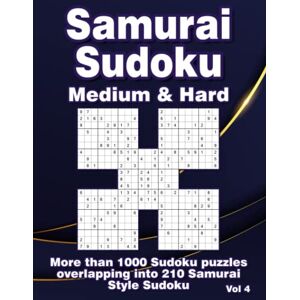 Books & Publishing, Flatline Medium & Hard Leveled Samurai Sudoku Puzzles for Adults & Teens: Sudoku Variation Puzzle Book with more than 1000 9x9 Grid Sudoku Books & Publishing, Flatline Medium & Hard Leveled Samurai Sudoku Puzzles for Adults & Teens: Sudoku Variation Puzzle Book with more than 1000 9x9 Grid Sudoku