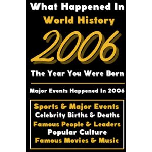 Universal, Colorful Peace What Happened in World History 2006 The Year You Were Born: Special Gift for People Who Born In 2006 All Important Historical Facts (Sports & Major Events, Popular Culture, Famous People...) Universal, Colorful Peace What Happened in World History 2006 The Year You Were Born: Special Gift for People Who Born In 2006 All Important Historical Facts (Sports & Major Events, Popular Culture, Famous People...)