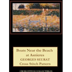 Boats near the Beach at Asnieres: Georges Seurat Cross Stitch Pattern Boats near the Beach at Asnieres: Georges Seurat Cross Stitch Pattern