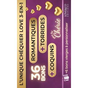 Love&Co Editions CHEQUIER LOVE 3-en-1 CARNET DE BONS POUR MA CHERIE, 36 Coupons Romantiques, Coquins et Torrides + 6 bons vierge, Idée Cadeau pour Anniversaire Saint ... Copine Fiancée Mariée (Pimente ton Couple !) Love&Co Editions CHEQUIER LOVE 3-en-1 CARNET DE BONS POUR MA CHERIE, 36 Coupons Romantiques, Coquins et Torrides + 6 bons vierge, Idée Cadeau pour Anniversaire Saint ... Copine Fiancée Mariée (Pimente ton Couple !)
