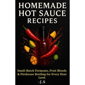J.S Homemade Hot Sauce Recipes: From Mild to Extra Spicy: Small-Batch Ferments, Fruit Blends & Firehouse Bottling for Every Heat Level J.S Homemade Hot Sauce Recipes: From Mild to Extra Spicy: Small-Batch Ferments, Fruit Blends & Firehouse Bottling for Every Heat Level