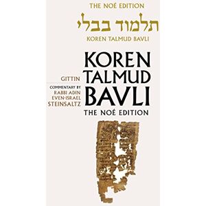 Steinsaltz, Adin Koren Talmud Bavli Noé, Vol 21: Gittin, Hebrew/English, Large,Color Edition: v. 21 (Koren Talmud Bavli: Gittin, English) Steinsaltz, Adin Koren Talmud Bavli Noé, Vol 21: Gittin, Hebrew/English, Large,Color Edition: v. 21 (Koren Talmud Bavli: Gittin, English)