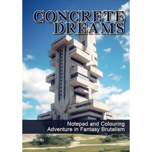 Media, Hand Crafted Concrete Dreams: Notepad and Colouring Adventure in Fantasy Brutalism Media, Hand Crafted Concrete Dreams: Notepad and Colouring Adventure in Fantasy Brutalism