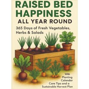 Gartmann, Luise RAISED BED HAPPINESS ALL YEAR ROUND 365 Days of Fresh Vegetables, Herbs & Salads – With Planting Calendar, Care Tips and a Sustainable Harvest Plan Gartmann, Luise RAISED BED HAPPINESS ALL YEAR ROUND 365 Days of Fresh Vegetables, Herbs & Salads – With Planting Calendar, Care Tips and a Sustainable Harvest Plan