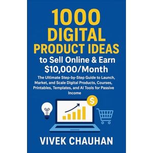 Chauhan, Vivek 1000 Digital Product Ideas to Sell Online & Earn $10,000/Month: The Ultimate Step-by-Step Guide to Launch, Market, and Scale Digital Products, Courses, Printables, Templates, and AI Tools for Passive Chauhan, Vivek 1000 Digital Product Ideas to Sell Online & Earn $10,000/Month: The Ultimate Step-by-Step Guide to Launch, Market, and Scale Digital Products, Courses, Printables, Templates, and AI Tools for Passive