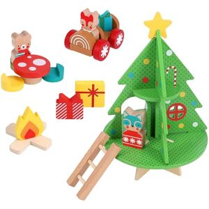 Petit Collage : Christmas Treehouse Wooden Play Set – Eco-Friendly FSC Wood Toy for Toddlers 12mo+ – Features Treehouse with Ladder, Animal Figures, Yule Log Car,Table & Accessories – Cozy Petit Collage : Christmas Treehouse Wooden Play Set – Eco-Friendly FSC Wood Toy for Toddlers 12mo+ – Features Treehouse with Ladder, Animal Figures, Yule Log Car,Table & Accessories – Cozy