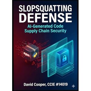 Cooper, David Slopsquatting Defense: A Network Architect's Guide to Securing AI-Generated Code: A Complete Supply Chain Security Framework for Protecting Software Development Against AI-Era Threats Cooper, David Slopsquatting Defense: A Network Architect's Guide to Securing AI-Generated Code: A Complete Supply Chain Security Framework for Protecting Software Development Against AI-Era Threats