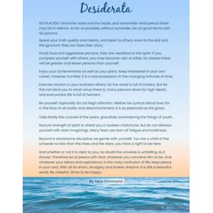 Noteworthy Designs Desiderata: Inspirational Journal Notebook, Lined 8.5” x 11” Large Journal Book for Women and Men Noteworthy Designs Desiderata: Inspirational Journal Notebook, Lined 8.5” x 11” Large Journal Book for Women and Men