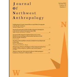 Stapp, Darby C Journal of Northwest Anthropology: Volume 59, Number 1 Stapp, Darby C Journal of Northwest Anthropology: Volume 59, Number 1