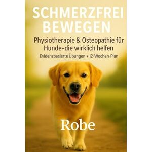 Robe Schmerzfrei bewegen – Physiotherapie & Osteopathie für Hunde, die wirklich hilft: Evidenzbasierte Übungen, manuelle Techniken & 12-Wochen-Plan – ... Rücken & Seniorhund sicher begleiten Robe Schmerzfrei bewegen – Physiotherapie & Osteopathie für Hunde, die wirklich hilft: Evidenzbasierte Übungen, manuelle Techniken & 12-Wochen-Plan – ... Rücken & Seniorhund sicher begleiten