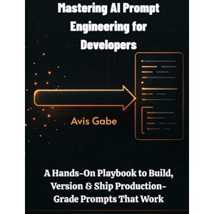 Gabe, Avis Mastering AI Prompt Engineering for Developers: A Hands-On Playbook to Build, Version & Ship Production-Grade Prompts That Work Gabe, Avis Mastering AI Prompt Engineering for Developers: A Hands-On Playbook to Build, Version & Ship Production-Grade Prompts That Work