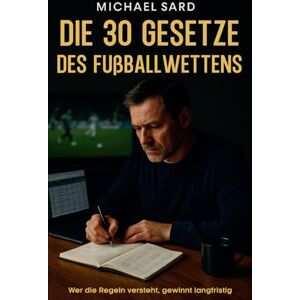 Sard, Michael Die 30 Gesetze des Fußballwettens: Erlerne die 30 unfehlbaren Regeln, um Frust, Verluste und blinden Zufall hinter dir zu lassen – und endlich ... nachhaltig beim Fußballwetten zu gewinnen. Sard, Michael Die 30 Gesetze des Fußballwettens: Erlerne die 30 unfehlbaren Regeln, um Frust, Verluste und blinden Zufall hinter dir zu lassen – und endlich ... nachhaltig beim Fußballwetten zu gewinnen.
