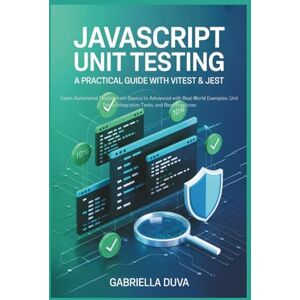 Duva, Gabriella JavaScript Unit Testing: A Practical Guide with Vitest & Jest: Learn Automated Testing from Basics to Advanced with Real-World Examples, Unit Tests, Integration Tests, and Best Practices Duva, Gabriella JavaScript Unit Testing: A Practical Guide with Vitest & Jest: Learn Automated Testing from Basics to Advanced with Real-World Examples, Unit Tests, Integration Tests, and Best Practices