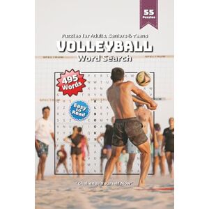 Books, RL Volleyball Word Search Puzzle Book: Spike & Search Word Searches Featuring Players, Plays, Gear & More 6x9 Inches, 110 Pages 50+ Puzzles – Ideal for Gifts & Relaxation Books, RL Volleyball Word Search Puzzle Book: Spike & Search Word Searches Featuring Players, Plays, Gear & More 6x9 Inches, 110 Pages 50+ Puzzles – Ideal for Gifts & Relaxation
