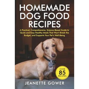 Gower, Jeanette Homemade Dog Food Recipes: A practical, comprehensive, science-based guide to quick and easy healthy meals that won't break the budget, and supports your pet's well-being Gower, Jeanette Homemade Dog Food Recipes: A practical, comprehensive, science-based guide to quick and easy healthy meals that won't break the budget, and supports your pet's well-being
