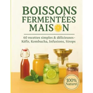 Samuel, Mr Kéfir Boissons Fermentées Maison – 60 Recettes simples & délicieuses Kéfir, Kombucha, Infusion, Sirops.: Recettes santé simples, pétillantes et 100 % naturelles Samuel, Mr Kéfir Boissons Fermentées Maison – 60 Recettes simples & délicieuses Kéfir, Kombucha, Infusion, Sirops.: Recettes santé simples, pétillantes et 100 % naturelles