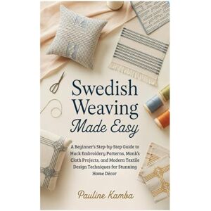 Kamba, Pauline Swedish Weaving Made Easy: A Beginner’s Step-by-Step Guide to Huck Embroidery Patterns, Monk’s Cloth Projects, and Modern Textile Design Techniques for Stunning Home Décor Kamba, Pauline Swedish Weaving Made Easy: A Beginner’s Step-by-Step Guide to Huck Embroidery Patterns, Monk’s Cloth Projects, and Modern Textile Design Techniques for Stunning Home Décor