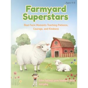 KinderPalette Media Farmyard Superstars: Coloring Farm Friends While Learning Patience, Courage & Kindness: A Social-Emotional Learning (SEL) Coloring & Activity Book ... Coloring Adventures for Growing Hearts) KinderPalette Media Farmyard Superstars: Coloring Farm Friends While Learning Patience, Courage & Kindness: A Social-Emotional Learning (SEL) Coloring & Activity Book ... Coloring Adventures for Growing Hearts)