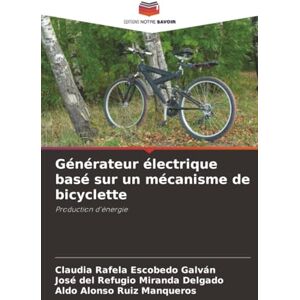 Escobedo Galván, Claudia Rafela Générateur électrique basé sur un mécanisme de bicyclette: Production d'énergie Escobedo Galván, Claudia Rafela Générateur électrique basé sur un mécanisme de bicyclette: Production d'énergie